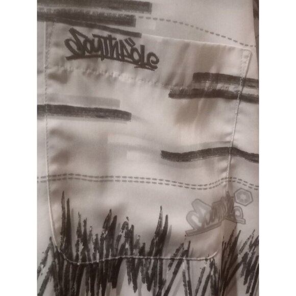 SOUTHPOLE Boy Hip Hop Print Short Sleeve Button Up Shirt Men’s Size 3XL Logo - Picture 4 of 14
